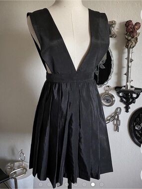 Batsheva Black Pinafore Dress
